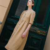 RONDA button down linen dress