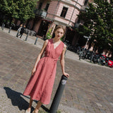 ALTHEA wrap maxi linen dress