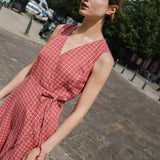 ALTHEA wrap maxi linen dress