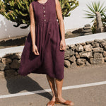 Sleeveless maxi MAMA linen dress - notPERFECTLINEN
