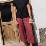 R: HAMBURG fitted linen top (Color: Dark-Grey-Blue; Size: S)