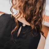BAY cropped linen top - notperfectlinen
