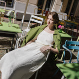 LIVORNO-2 oversized linen collar shirt