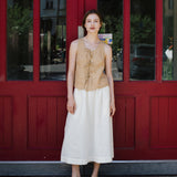 MIJAS bow tie linen blouse