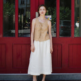 MIJAS bow tie linen blouse
