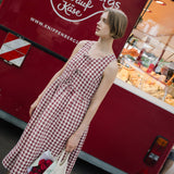 EDAM bow tie sleeveless linen dress