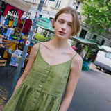 SARAH button down slip linen dress