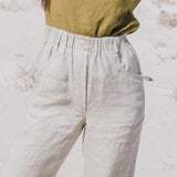 DOOLIN high-waisted linen pants
