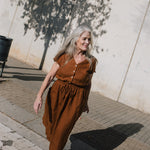 REINE waisted linen dress - notPERFECTLINEN