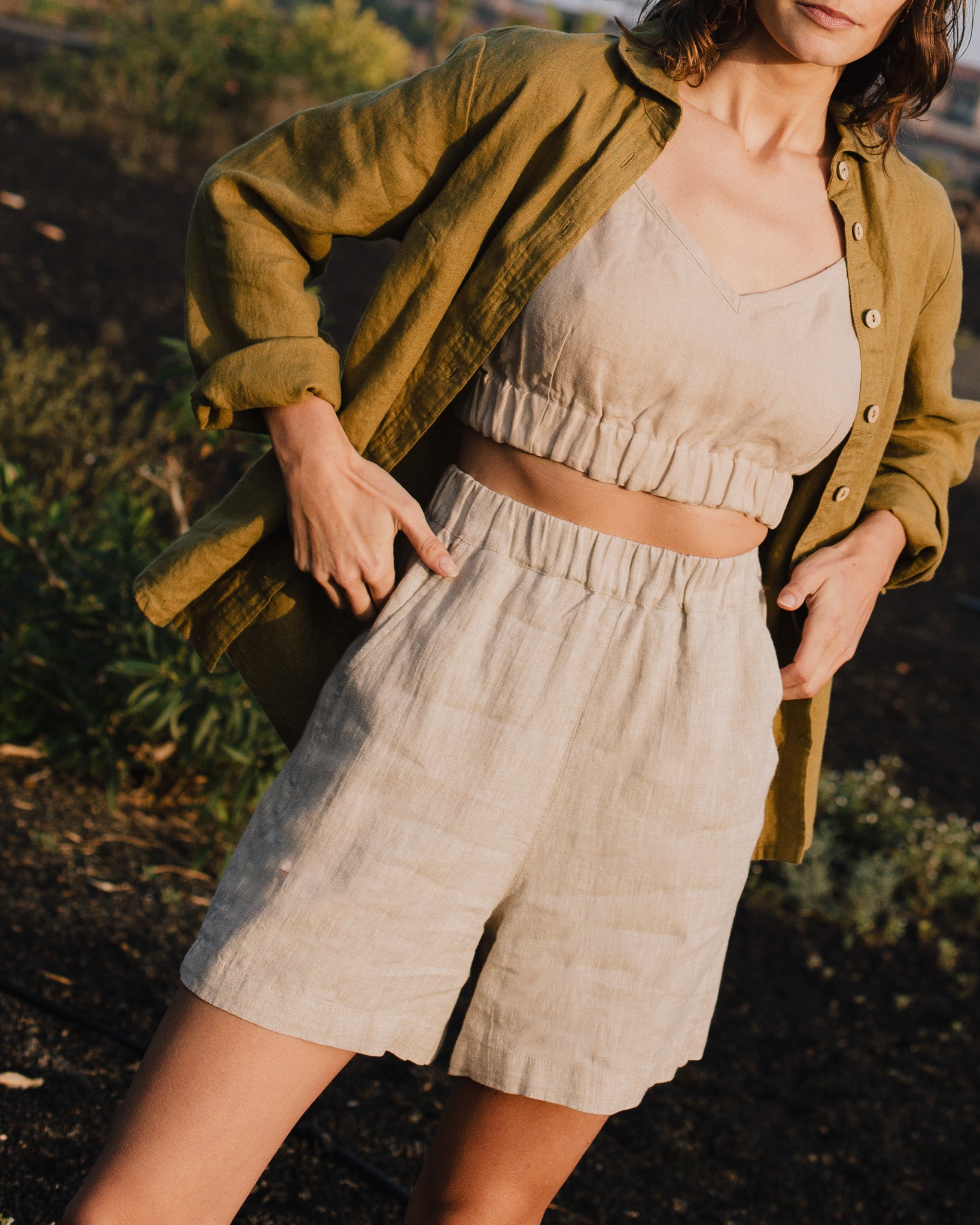 MAIN casual linen shorts - notperfectlinen