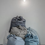 R: Large laundry bag (Color: Forest Green) linen - notperfectlinen