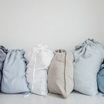 R: Large laundry bag (Color: Forest Green) linen - notperfectlinen