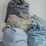 R: Large laundry bag (Color: Forest Green) linen - notperfectlinen